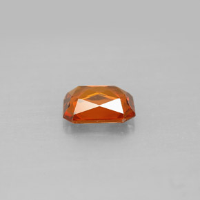 Granada espessartita laranja natural 1,09ct, corte esmeralda, VVS-VS