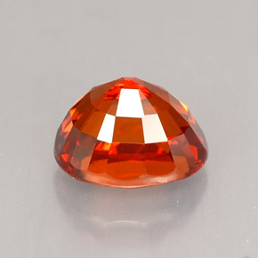 Granada espessartita vermelho natural 2,14ct, corte oval, VVS-VS