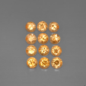 Pedras preciosas de granada espessartita laranja natural de  ct, corte redondo, VVS