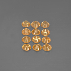Pedras preciosas de granada espessartita laranja natural de  ct, corte redondo, VVS