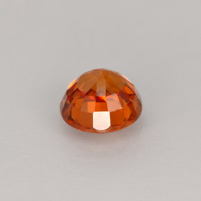 Granada espessartita laranja natural 1,13ct, corte redondo, VS-SI