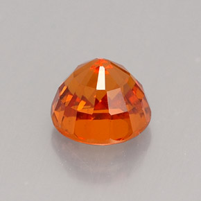 Granada espessartita laranja natural 1,07ct, corte redondo, VS