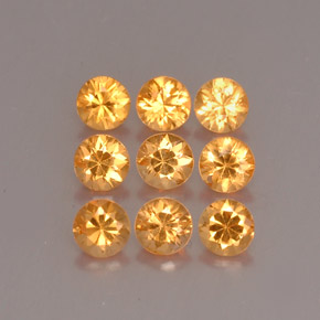 Pedras preciosas de Granada espessartita Laranja natural de  ct, Corte Redondo, VS