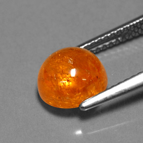 Granada espessartita laranja natural 3,93ct, transparente, transparente/translúcido