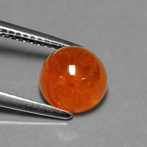 Granada espessartita laranja natural 3,94ct, transparente, transparente/translúcido