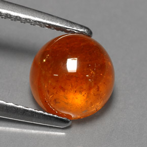 Granada espessartita laranja natural 3,42ct, transparente, transparente/translúcido
