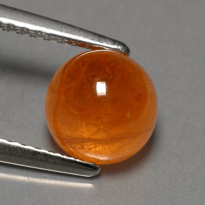 Granada espessartita laranja natural 2,87ct, transparente, transparente/translúcido