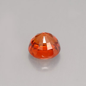 Granada espessartita laranja natural 1,22ct, corte redondo, VS