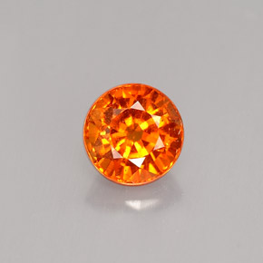 Granada Espessartita Tangerina Natural 1,09ct, Corte Redondo, VS
