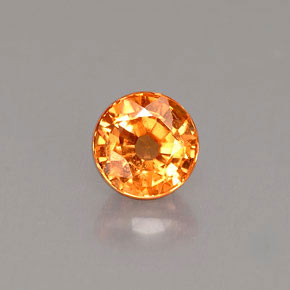 Granada espessartita Laranja Natural 1.01ct, Corte Redondo, VS