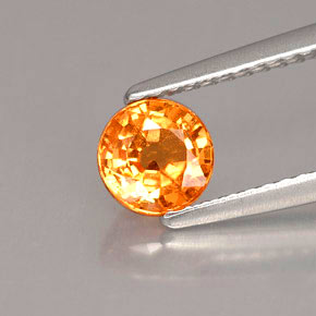 Granada espessartita Laranja Natural 1.01ct, Corte Redondo, VS