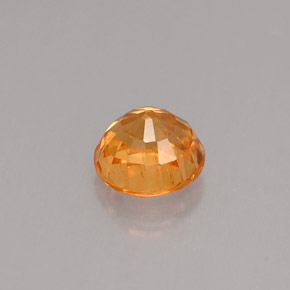 Granada espessartita laranja natural 1,19ct, corte redondo, VS