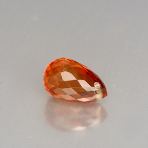 Granada espessartita laranja natural 1,70ct, briolete, VS