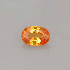 Granada espessartita laranja natural 0,60ct, corte oval, VS-SI