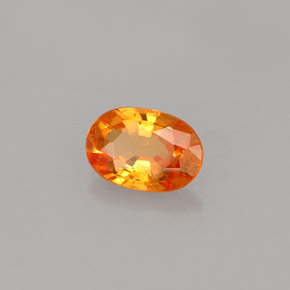 Granada espessartita laranja natural 0,60ct, corte oval, VS-SI