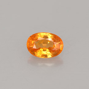 Granada espessartita laranja natural 0,73ct, corte oval, VS-SI