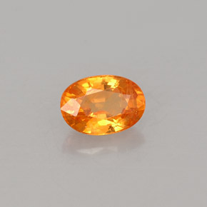 Granada espessartita laranja natural 0,73ct, corte oval, VS-SI