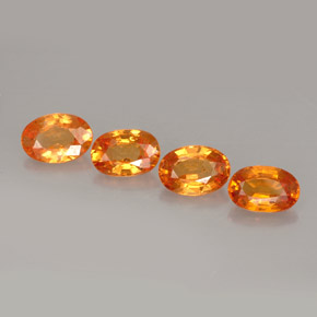 Pedras preciosas de granada espessartita laranja natural de  ct, corte oval, VS