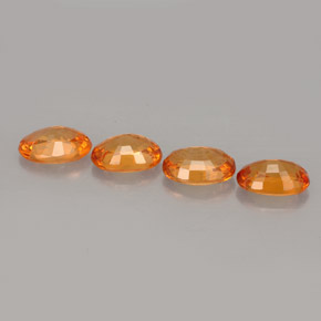 Pedras preciosas de granada espessartita laranja natural de  ct, corte oval, VS