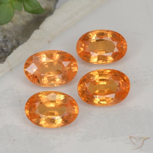 Pedras preciosas de Granada espessartita âmbar laranja natural de 2.70 ct, Corte Oval, VS