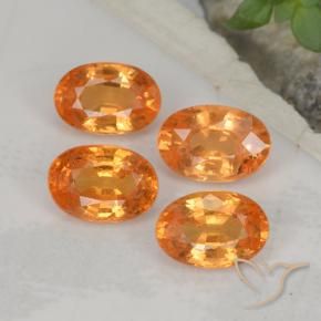 Pedras preciosas de Granada espessartita âmbar laranja natural de 2.70 ct, Corte Oval, VS
