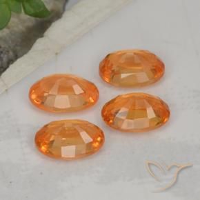 Pedras preciosas de Granada espessartita âmbar laranja natural de 2.70 ct, Corte Oval, VS