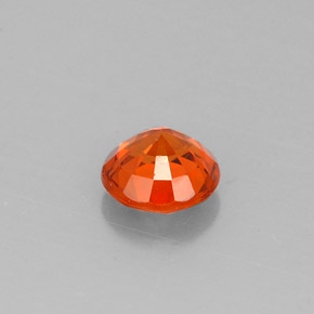 Granada espessartita Tangerina Natural 0.83ct, Corte Redondo, VS
