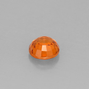 Granada espessartita laranja natural 0,71ct, corte redondo, VS