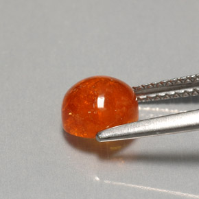 Granada espessartita laranja natural 2,47ct, transparente, transparente/translúcido