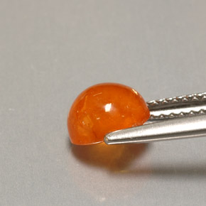 Granada espessartita laranja natural 2,37ct, transparente, transparente/translúcido
