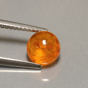 Granada espessartita laranja natural 2,32ct, transparente, transparente/translúcido