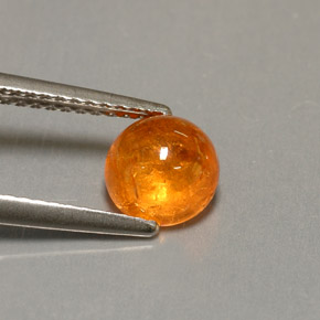 Granada espessartita laranja natural 1,79ct, transparente, transparente/translúcido