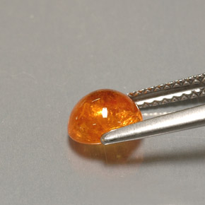 Granada espessartita laranja natural 1,79ct, transparente, transparente/translúcido