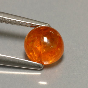 Granada espessartita laranja natural 1,43ct, transparente, transparente/translúcido