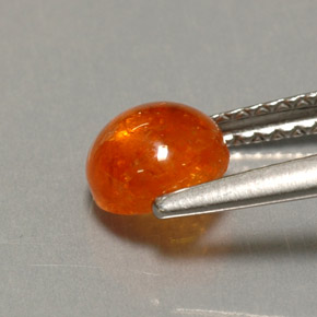 Granada espessartita laranja natural 1,43ct, transparente, transparente/translúcido