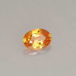 Granada espessartita laranja natural 0,59ct, corte oval, VVS-VS