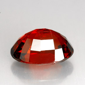 Granada espessartita vermelho natural 9,65ct, corte oval, VS
