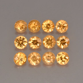 Pedras preciosas de Granada espessartita Laranja natural de  ct, Corte Redondo, VS