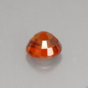 Granada espessartita laranja natural 0,90ct, corte redondo, VS