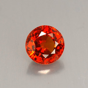 Granada espessartita laranja natural 0,93ct, corte redondo, VS