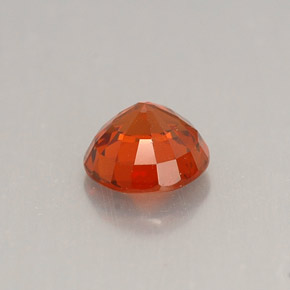 Granada espessartita laranja natural 0,93ct, corte redondo, VS