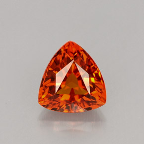 Granada espessartita laranja natural 1,55ct, trillion, VS