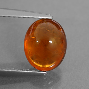 Granada espessartita laranja natural 3,17ct, transparente, transparente/translúcido