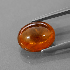 Granada espessartita laranja natural 3,17ct, transparente, transparente/translúcido