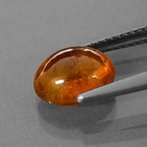Granada espessartita laranja natural 3,66ct, transparente, transparente/translúcido
