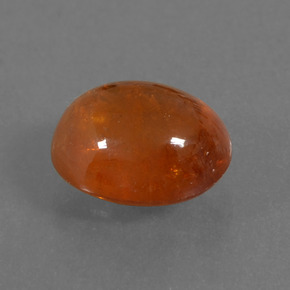 Granada espessartita laranja natural 3,19ct, corte oval, translúcido