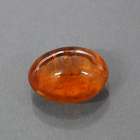 Granada espessartita laranja natural 3,41ct, transparente, transparente/translúcido