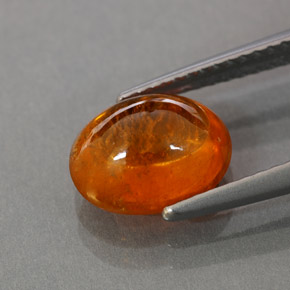 Granada espessartita laranja natural 3,41ct, transparente, transparente/translúcido