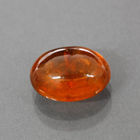 Granada espessartita laranja natural 3,35ct, transparente, transparente/translúcido