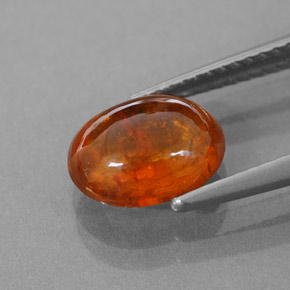 Granada espessartita laranja natural 3,35ct, transparente, transparente/translúcido